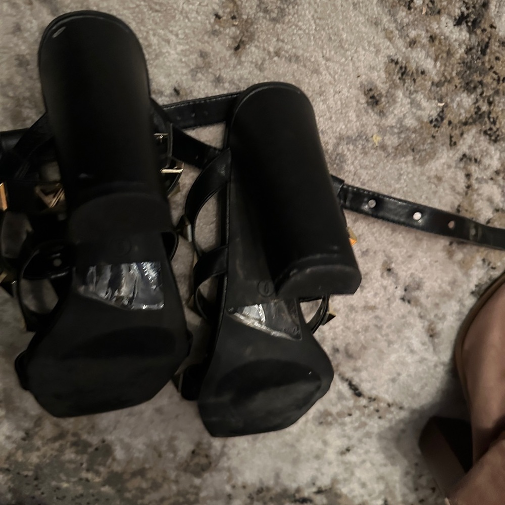 Black studded shoe